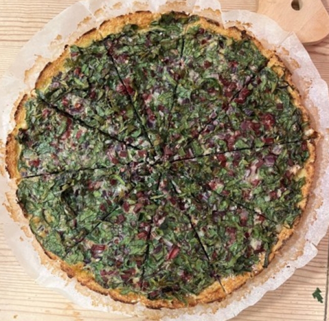 Pâte à quiche à base de chou-fleur